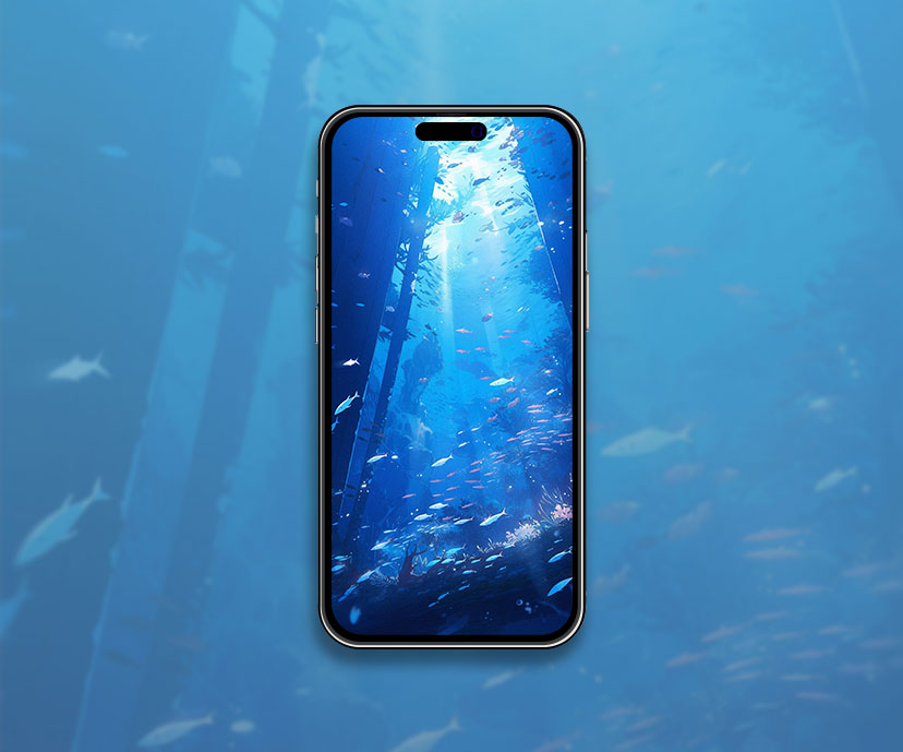Fond d'écran esthétique bleu profond sous l'eau Magnifique océan