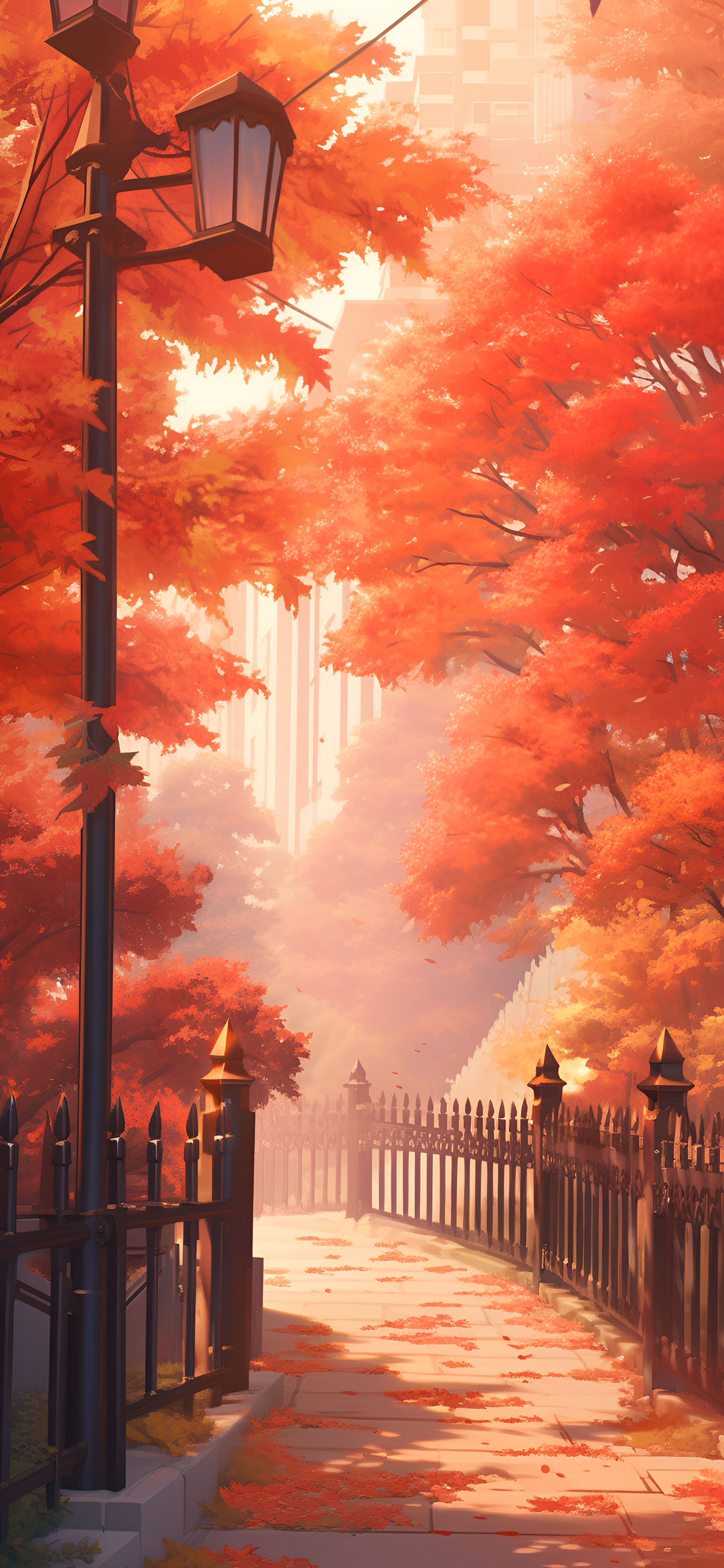 Magical Torii Gate in Autumn Japanese Forest - Aesthetic Anime and  Manga-inspired Design
