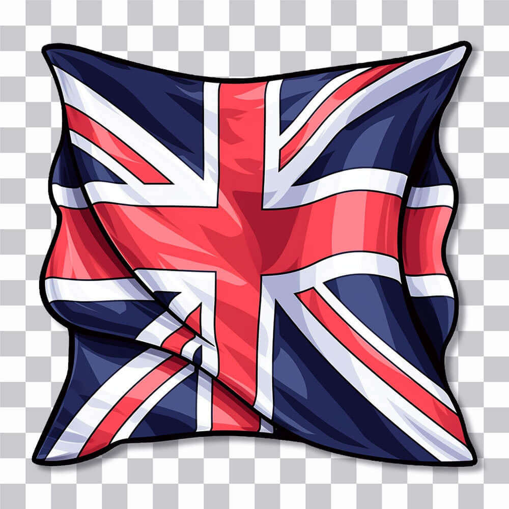 aesthetic great britain flag sticker cover