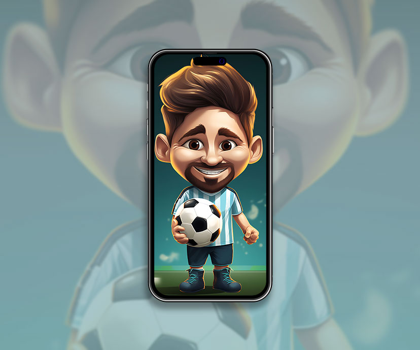 Chibi Lionel Messi Fond d’écran Drôle Lionel Messi Papier peint pour