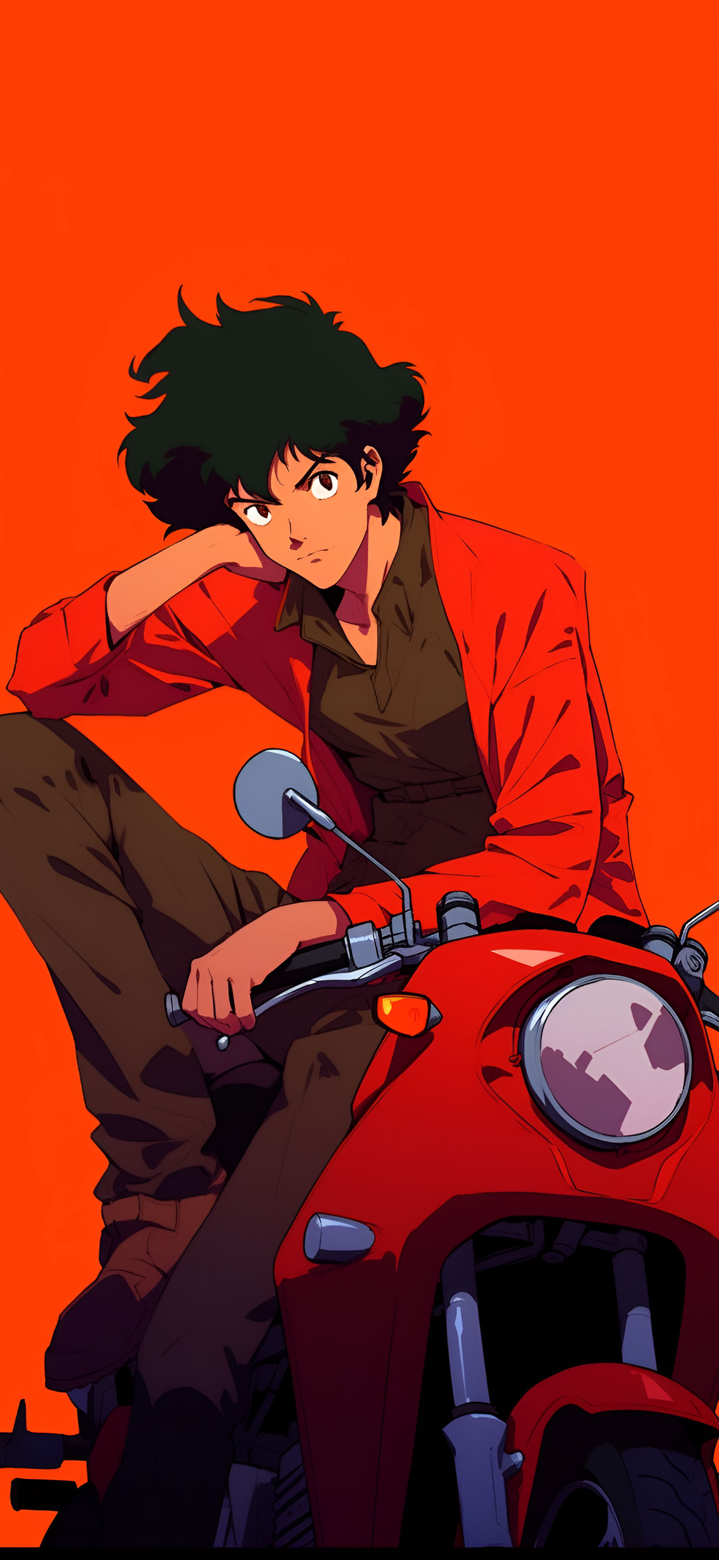 Cowboy Bebop Spike Spiegel on Motorcycle Wallpapers for iPhone