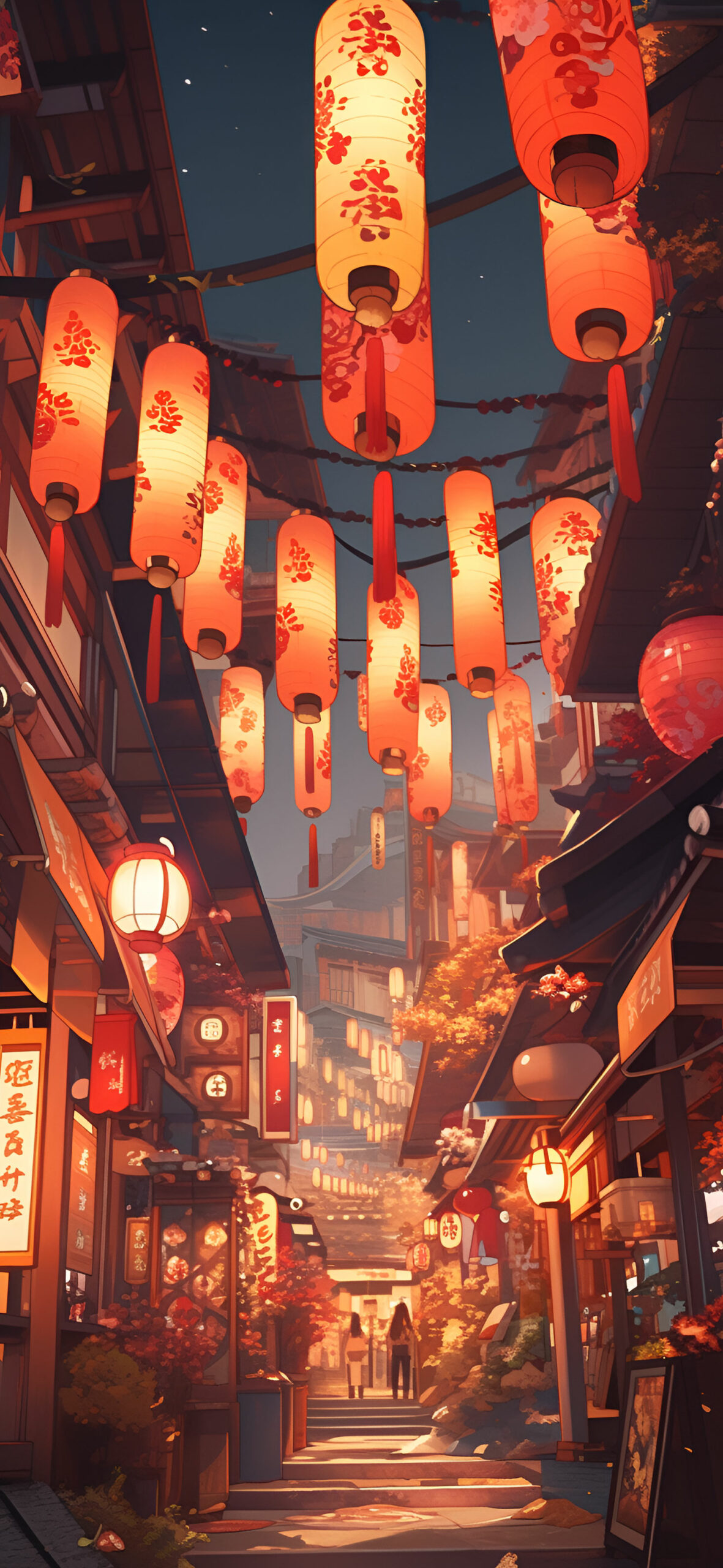Cozy japan style aesthetic wallpaper Beautiful paper lanterns