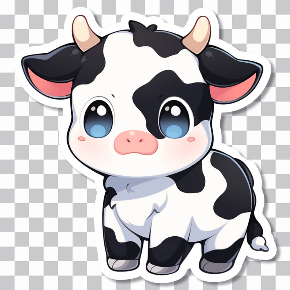 cute cow sticker cover