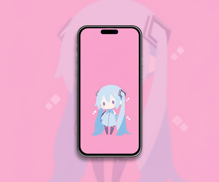 Cute Hatsune Miku Pink Wallpaper Hatsune Miku Wallpaper for iP