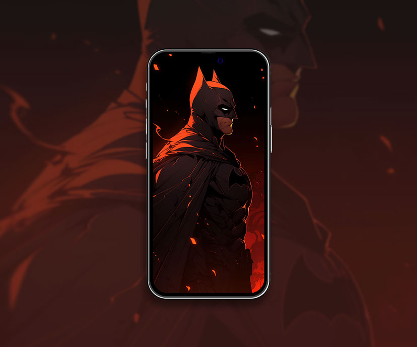 DC Comics Batman Fond d’écran noir et rouge Fond d’écran Batman pour iP