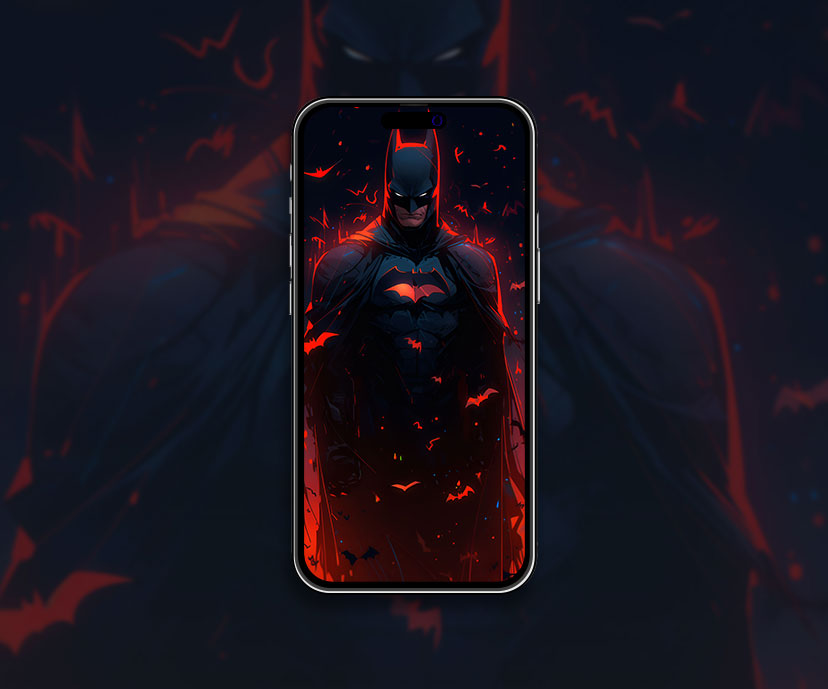 DC Comics Batman Fond d’écran sombre et rouge Batman Fond d’écran pour iPh