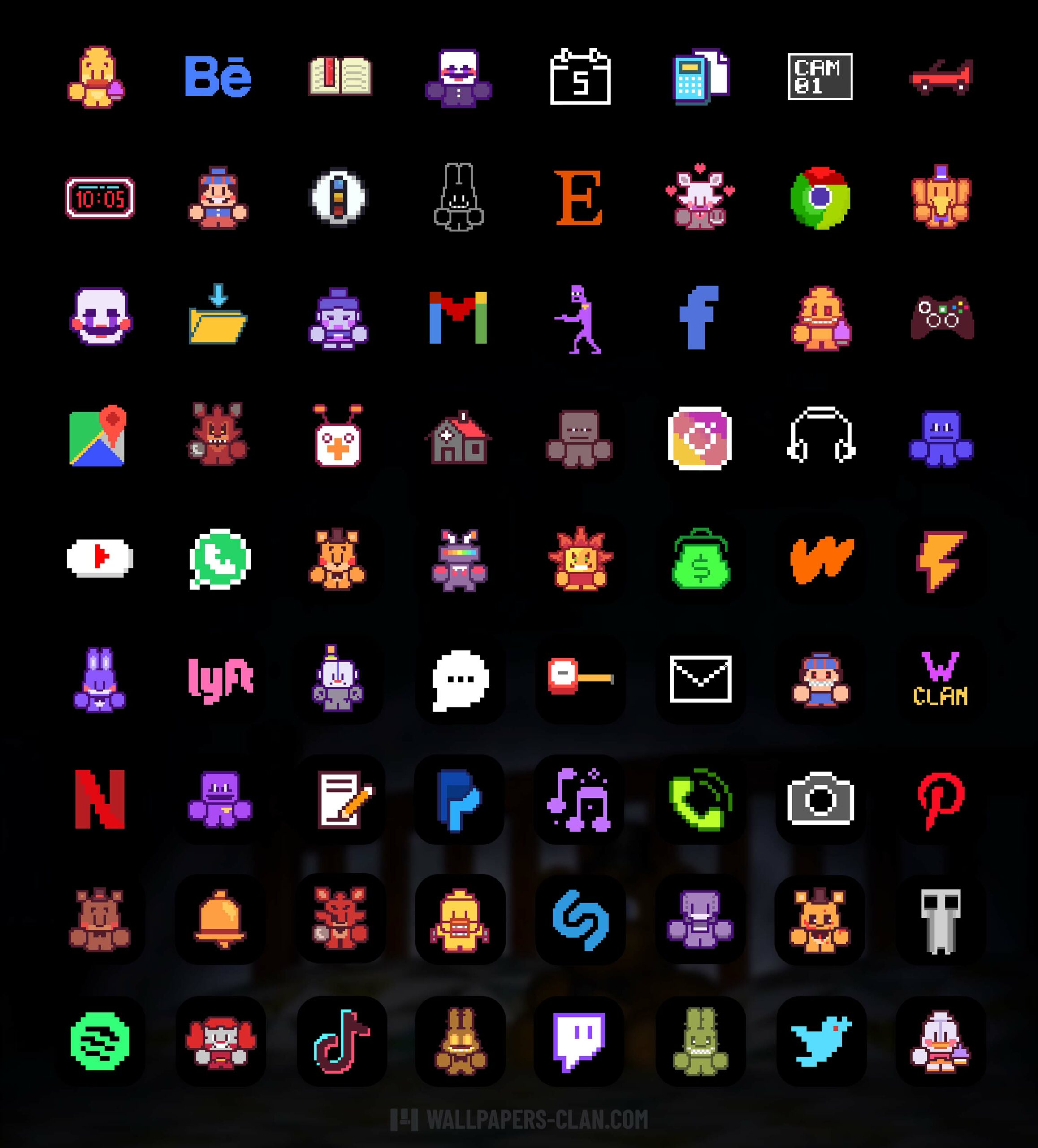 fnaf app icons pack preview 2