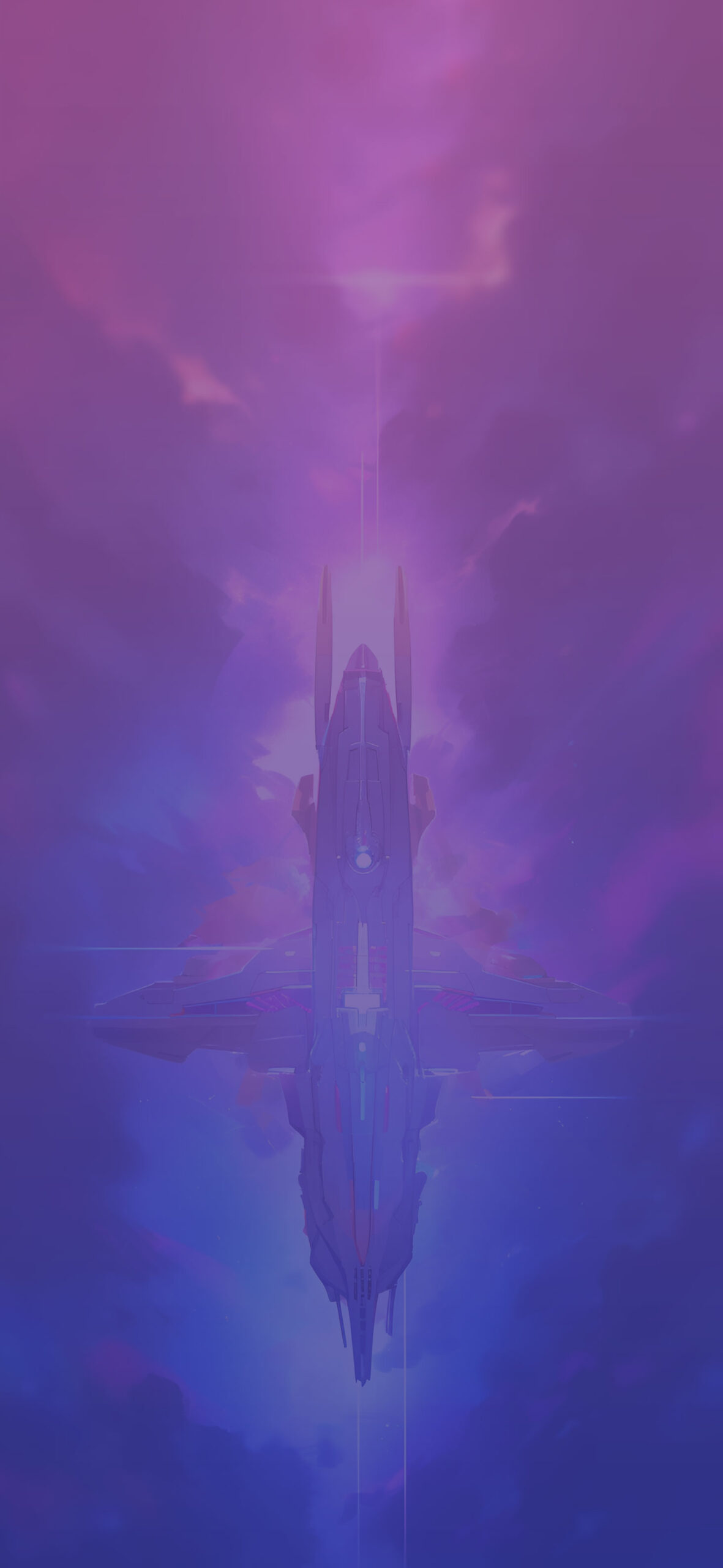 Futuristic spaceship aesthetic wallpaper Space blue & purple w