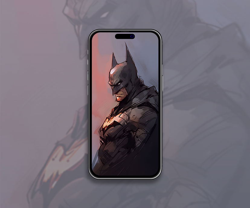Fond d’écran esquisse esthétique batman granuleux DC comics art wallpap