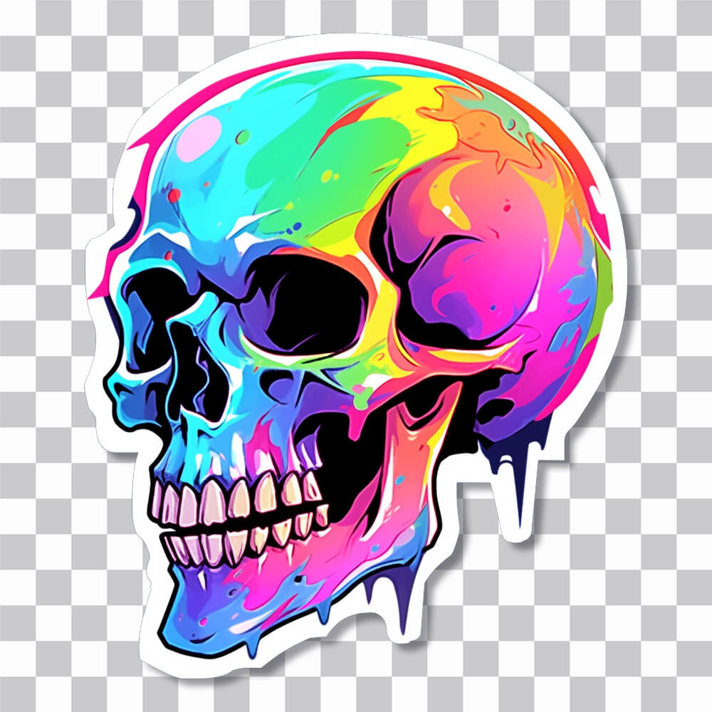halloween colorful skull sticker cover