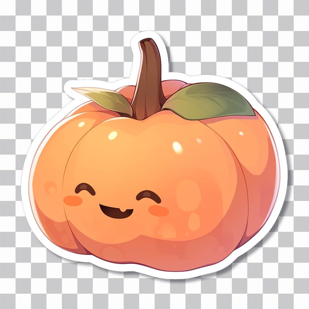 halloween cute smiling pumpkin sticker cover