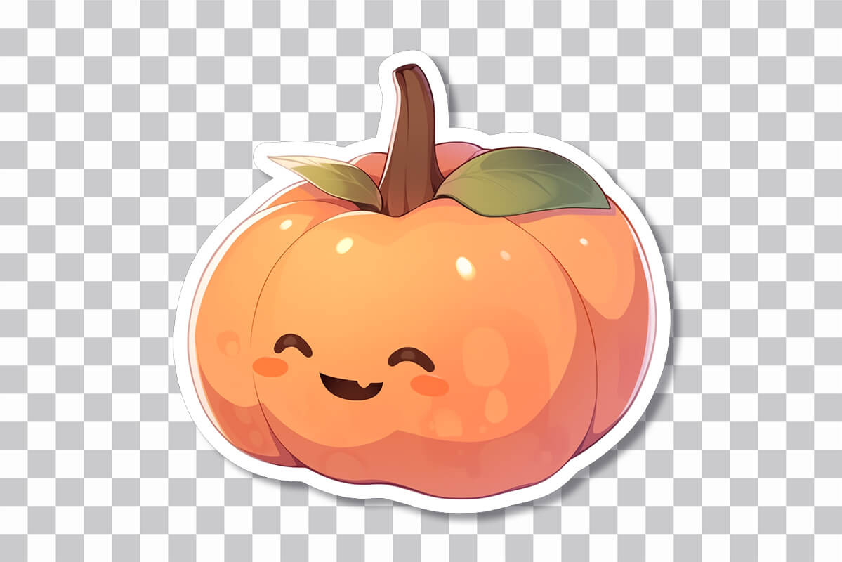 Cute Kawaii Halloween Anime Pumpkin Girl Demon Digital Art by