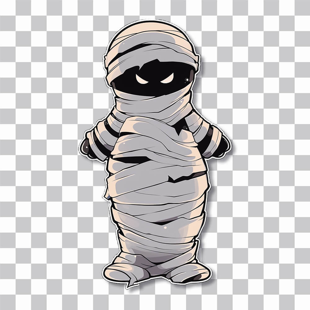 halloween spooky mummy sticker cover