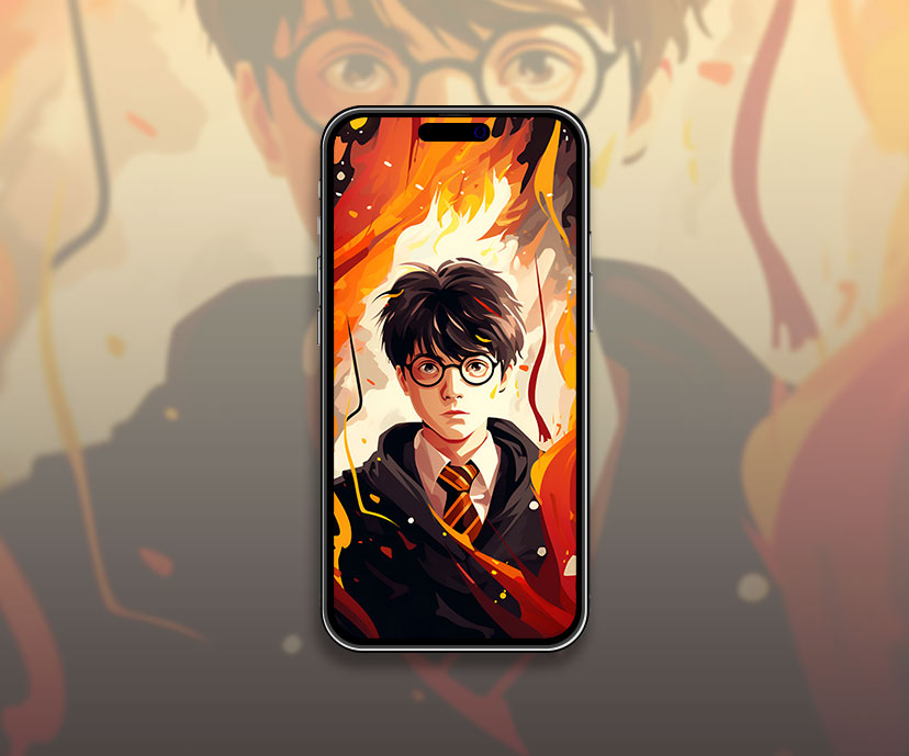 Harry Potter & Flame Art Wallpaper Harry Potter Fond d’écran pour
