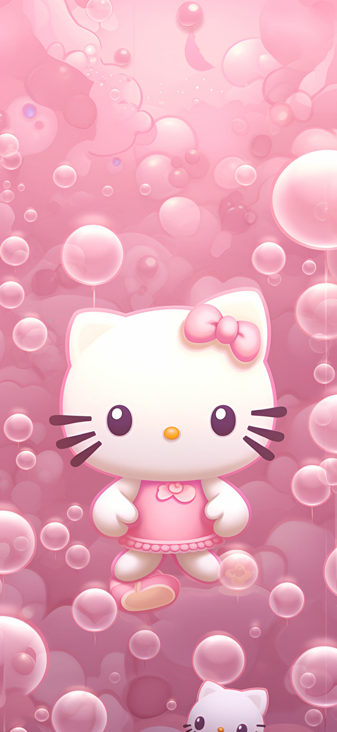 Hello Kitty & Bubble Pink Wallpaper Hello Kitty Wallpaper for