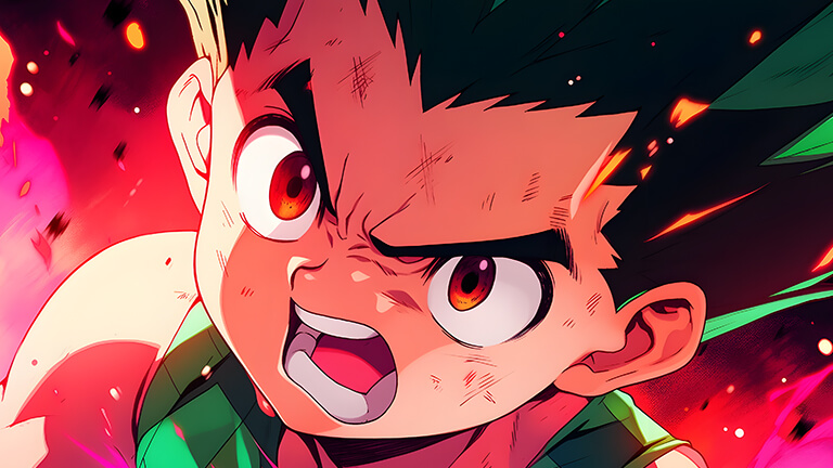 hxh angry gon freecss desktop wallpaper cover