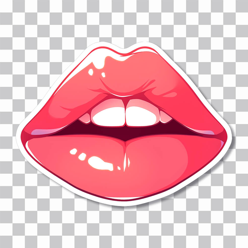 juicy pink lips sticker cover