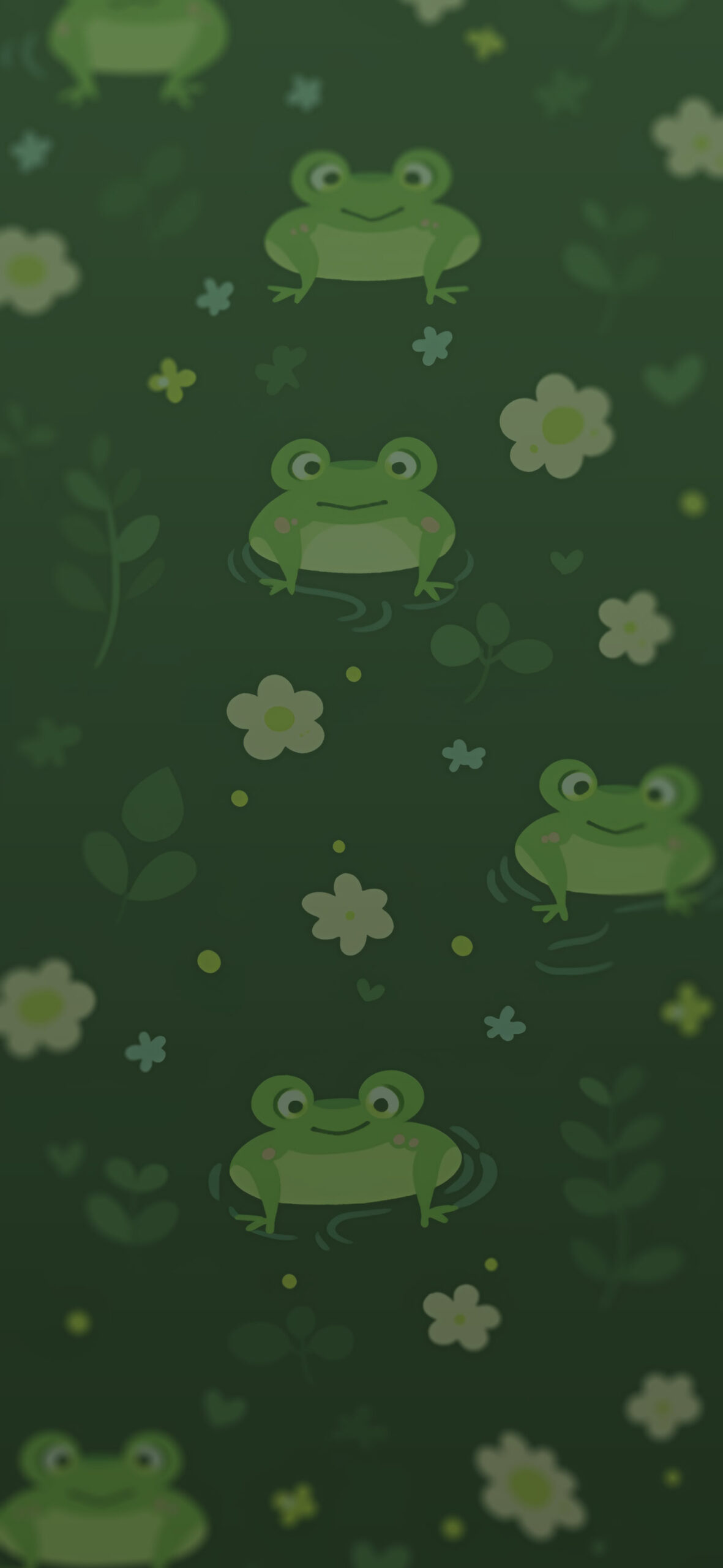Kawaii froggy pattern black wallpaper Cute frog wallpaper HD
