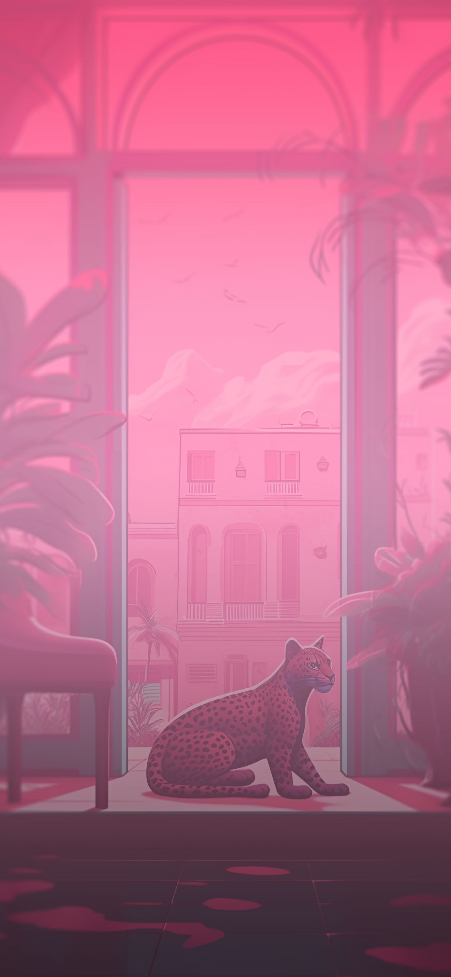 Pink Leopard iPhone Wallpaper