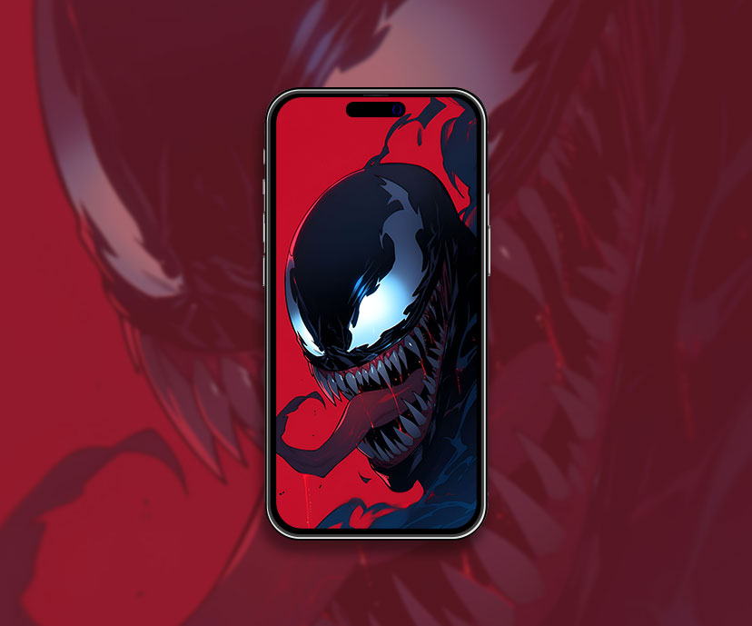 Marvel Scary Venom Red Wallpaper Venom Wallpaper for iPhone