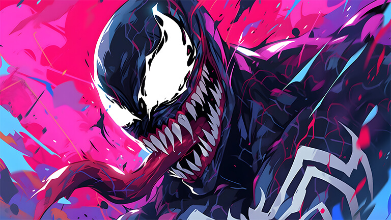 marvel venom pink desktop wallpaper cover