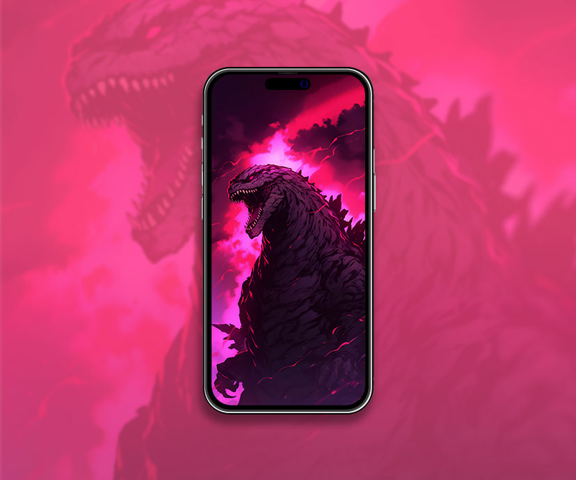 Puissant godzilla violet fond d’écran Kaiju fond d’écran esthétique HD