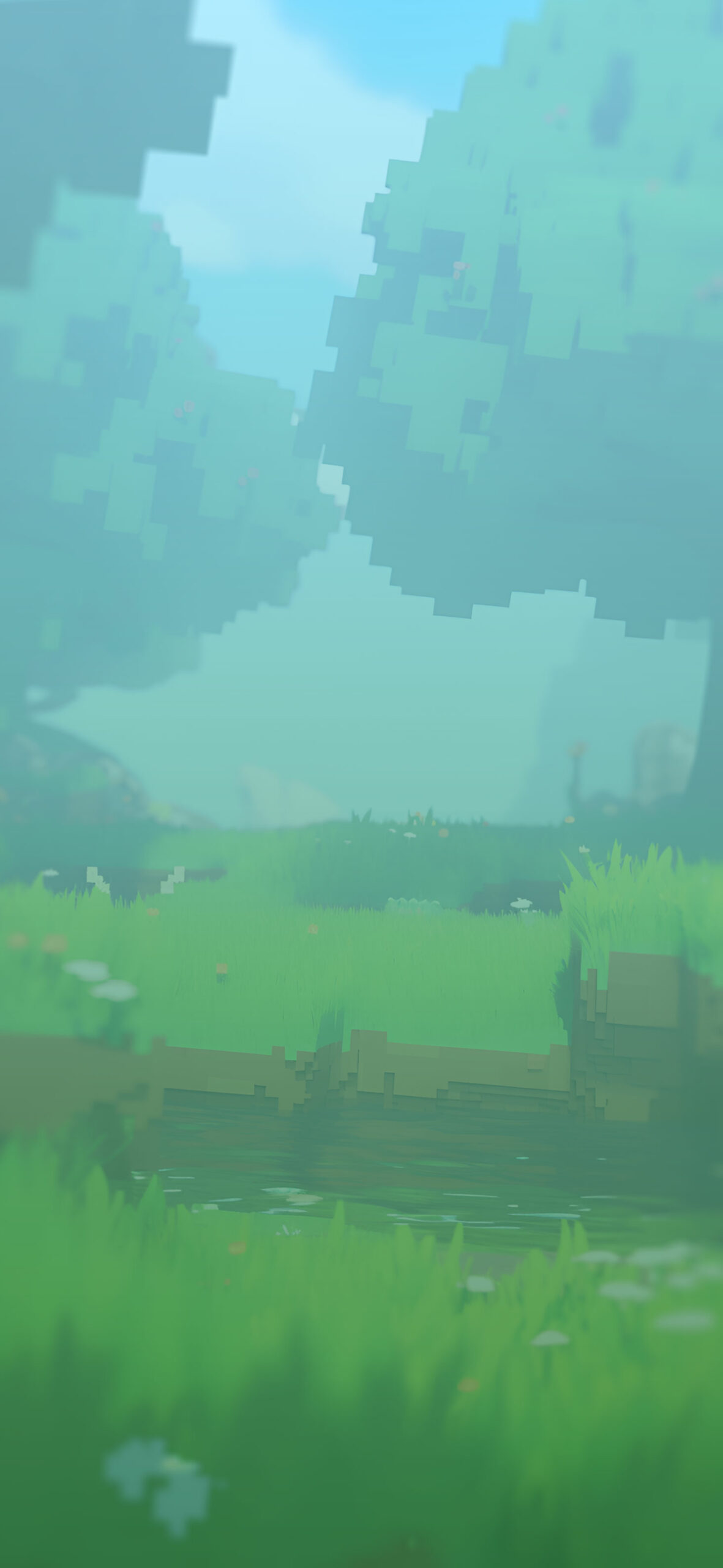 minecraft forest cozy background