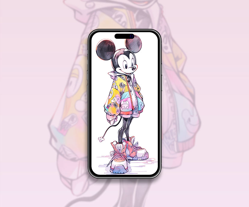 Minnie mouse sketch art wallpaper Disney aesthetic wallpaper i