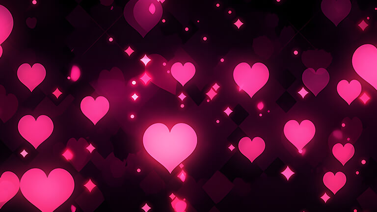 Cubierta de fondo de escritorio con patrón de corazones rosas