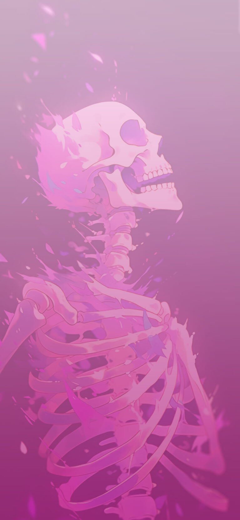 Purple Skeleton Creepy Wallpapers - Scary Halloween Wallpapers