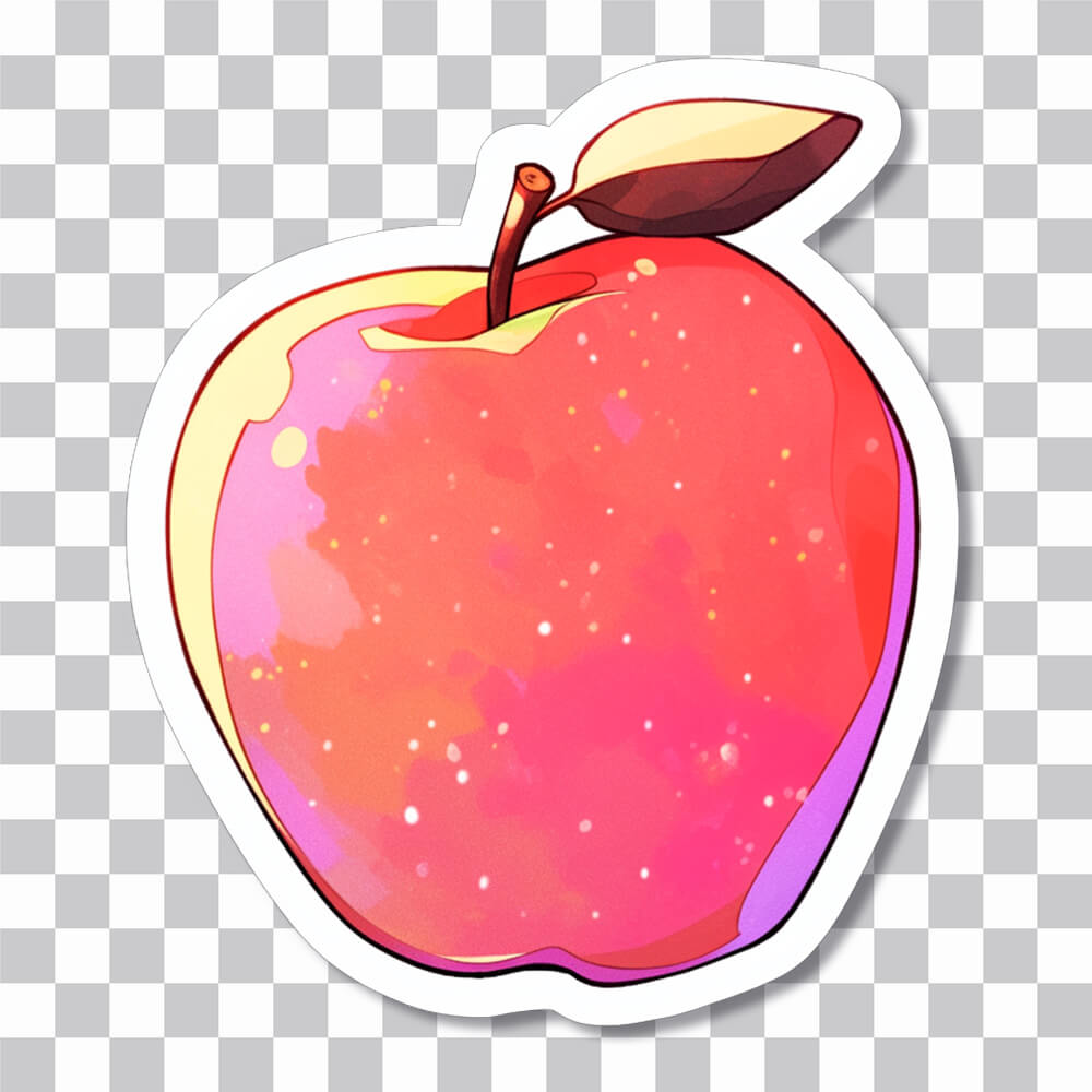 red apple aesthetic sticker cover