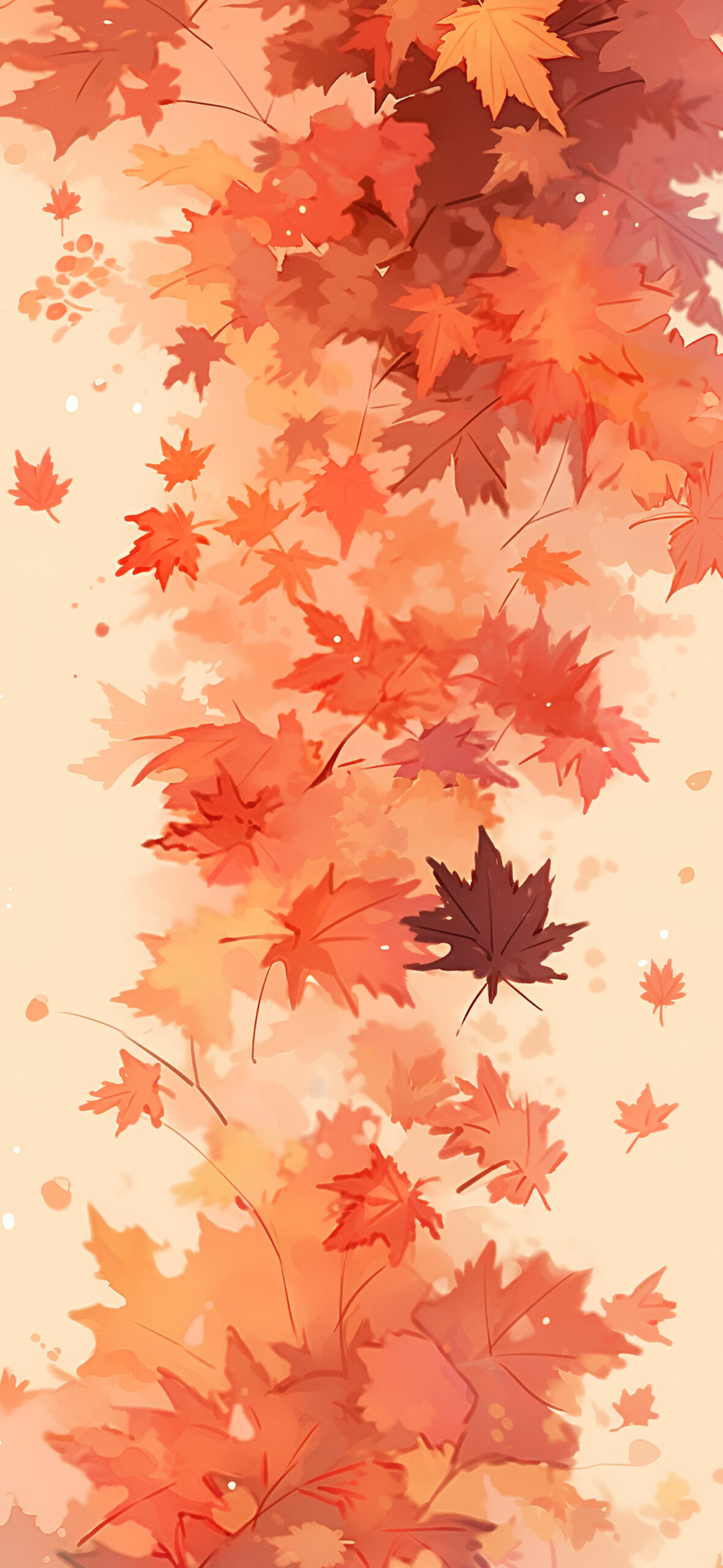 Red Autumn Leaves Pattern Wallpaper Autumn Wallpaper for iPhon