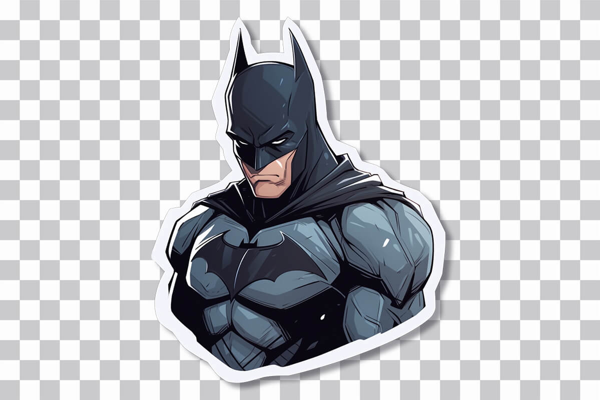 Free Serious Batman DC Comics Sticker - Batman PNG Stickers