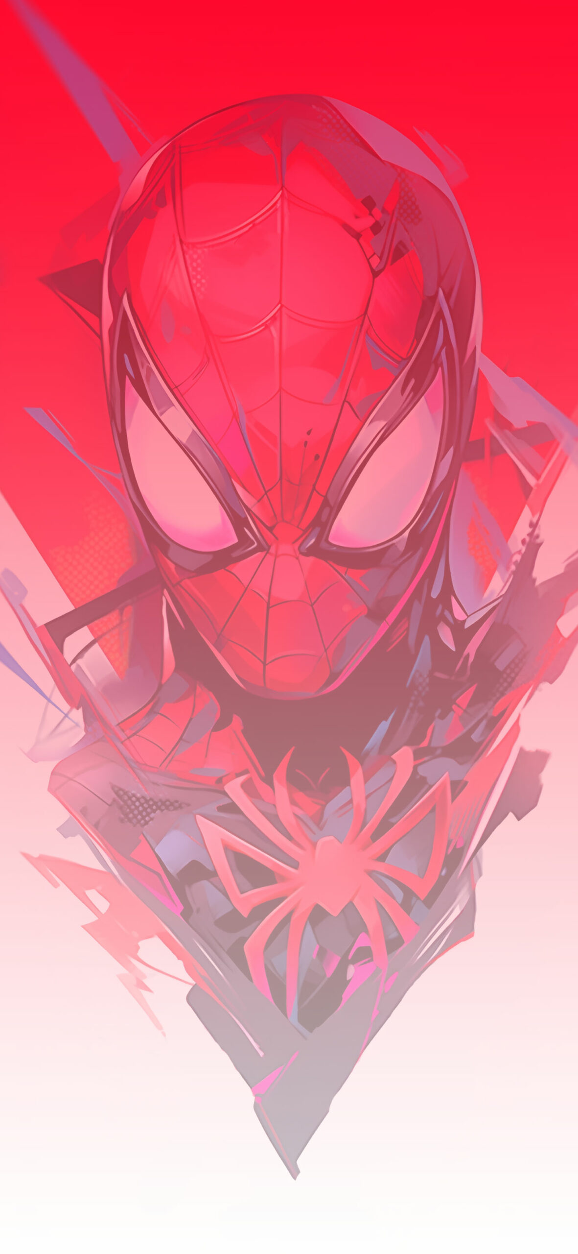 Spider Man abstract red & white wallpaper Marvel art wallpaper