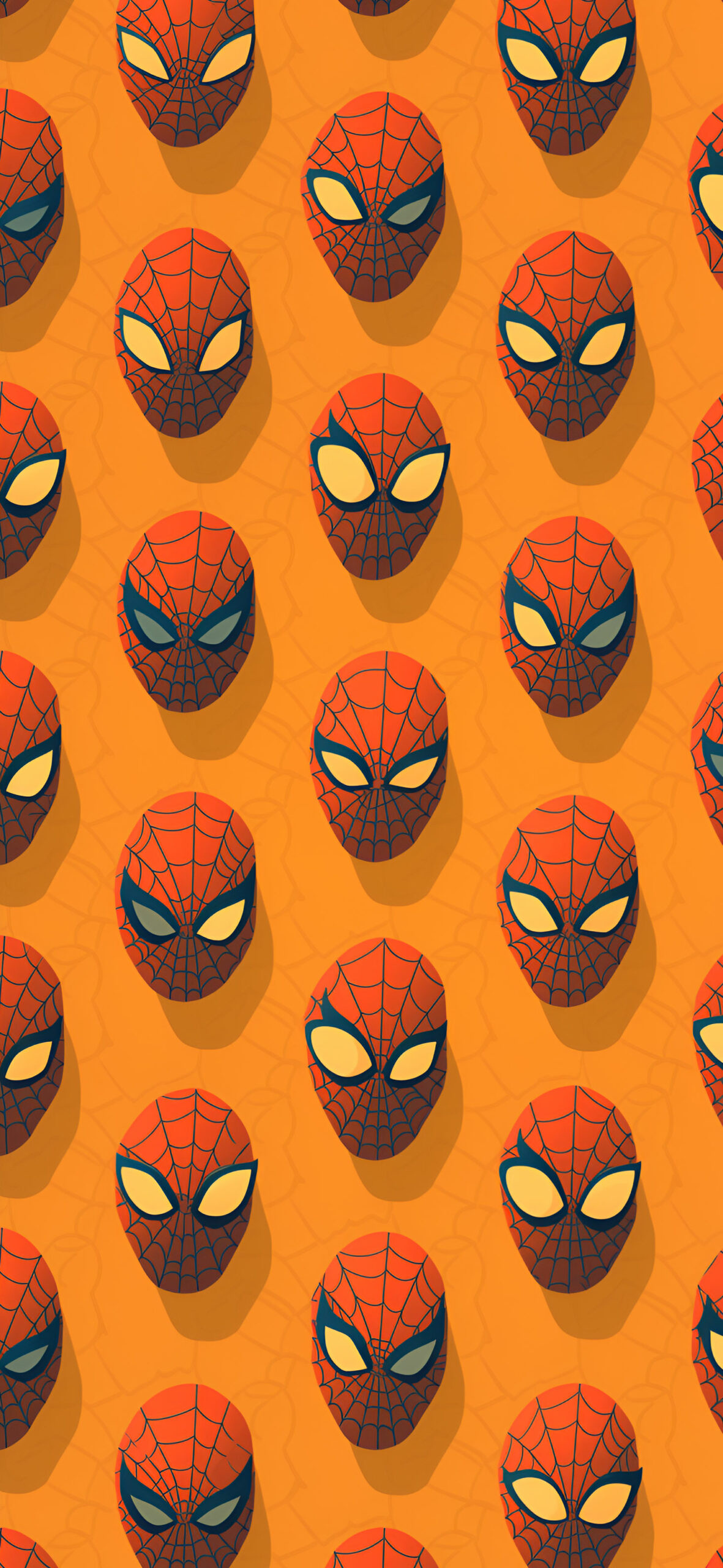 Spider man orange infused pattern wallpaper Marvel aesthetic w