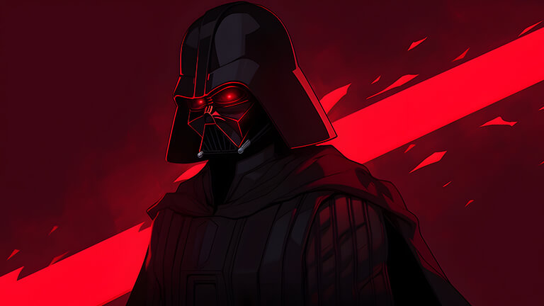 Star Wars Darth Vader Cubierta de fondo de escritorio rojo oscuro