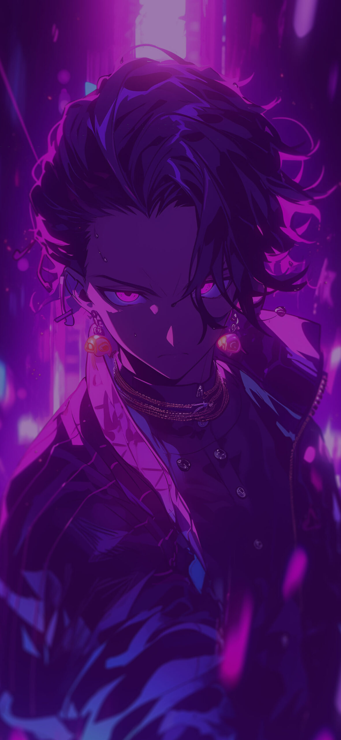 Stylish Anime Boy Purple Wallpaper Anime Boy Wallpaper for iPh