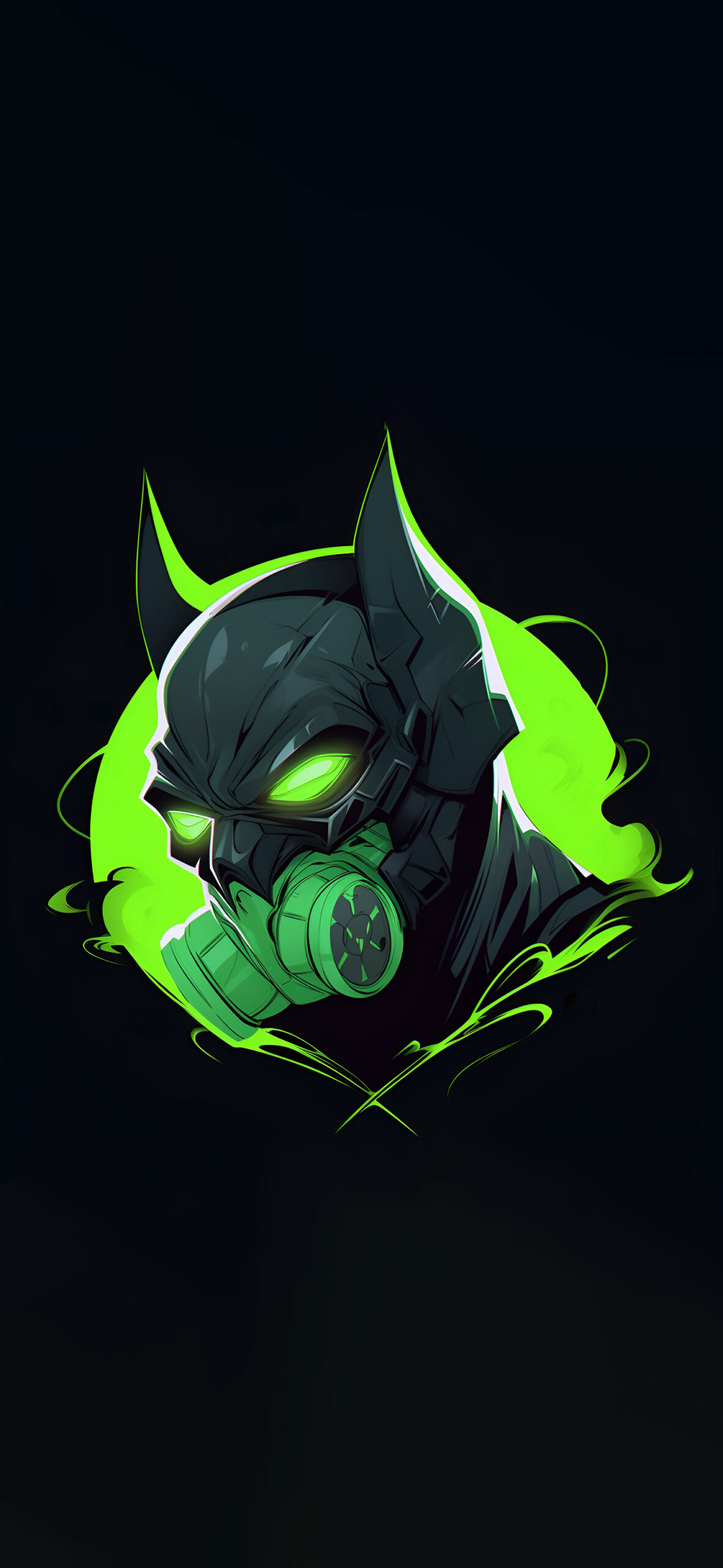 Toxic batman on black background wallpaper DC black art wallpa