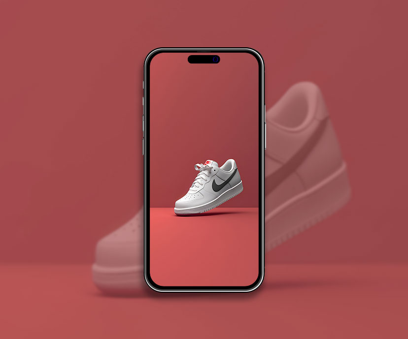 Blanc Nike Air Force Rouge Fond d’écran Nike Fond d’écran pour iPhone