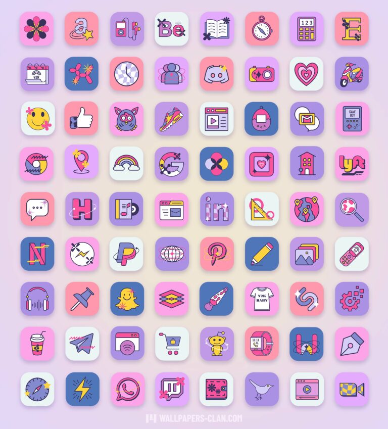 FREE Y2K Aesthetic App Icons 💾🎀 - 2000s iPhone Icons Vibes