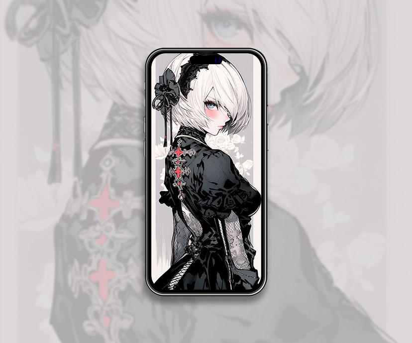 Yorha n 2 type b with intricate details wallpaper Cool anime w