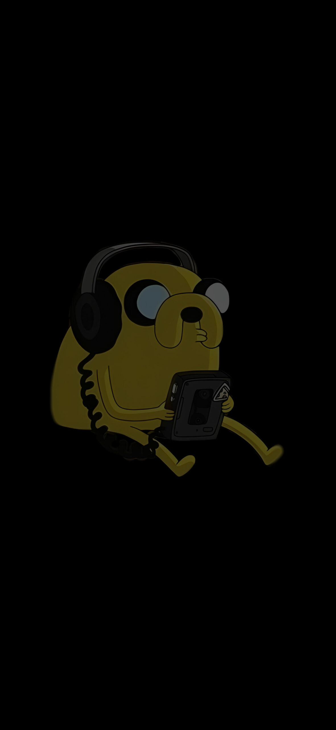 Adventure time jake with cassette player black wallpaper Epic