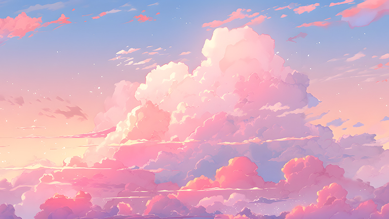 aesthetic pastel clouds desktop wallpaper cover