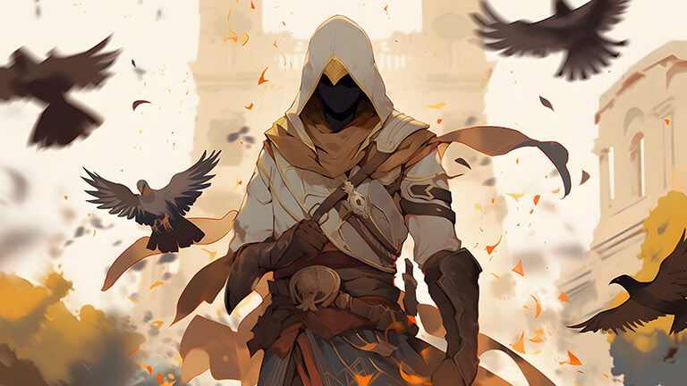 Assassins Creed pigeons couverture de fond d’écran