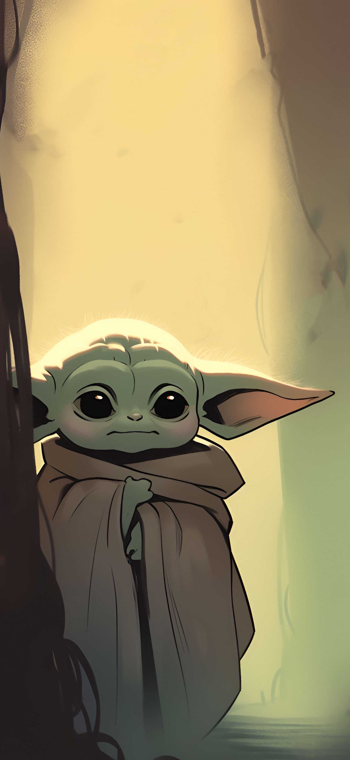 Bébé Yoda dans les buissons Fonds d'écran - Kawaii Star Wars Fonds d'écran