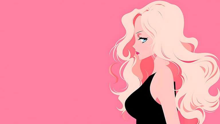 beautiful girl pink desktop wallpaper cover