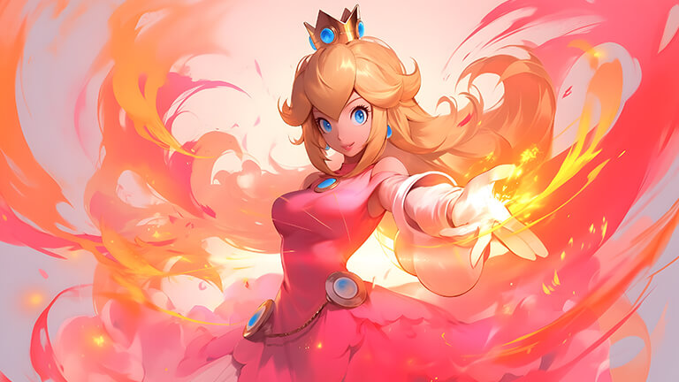 beautiful princess peach desktop wallpaper cover