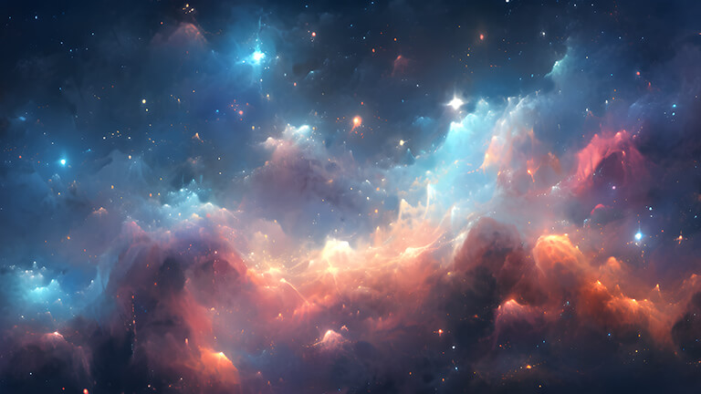 beautiful space fog desktop wallpaper cover