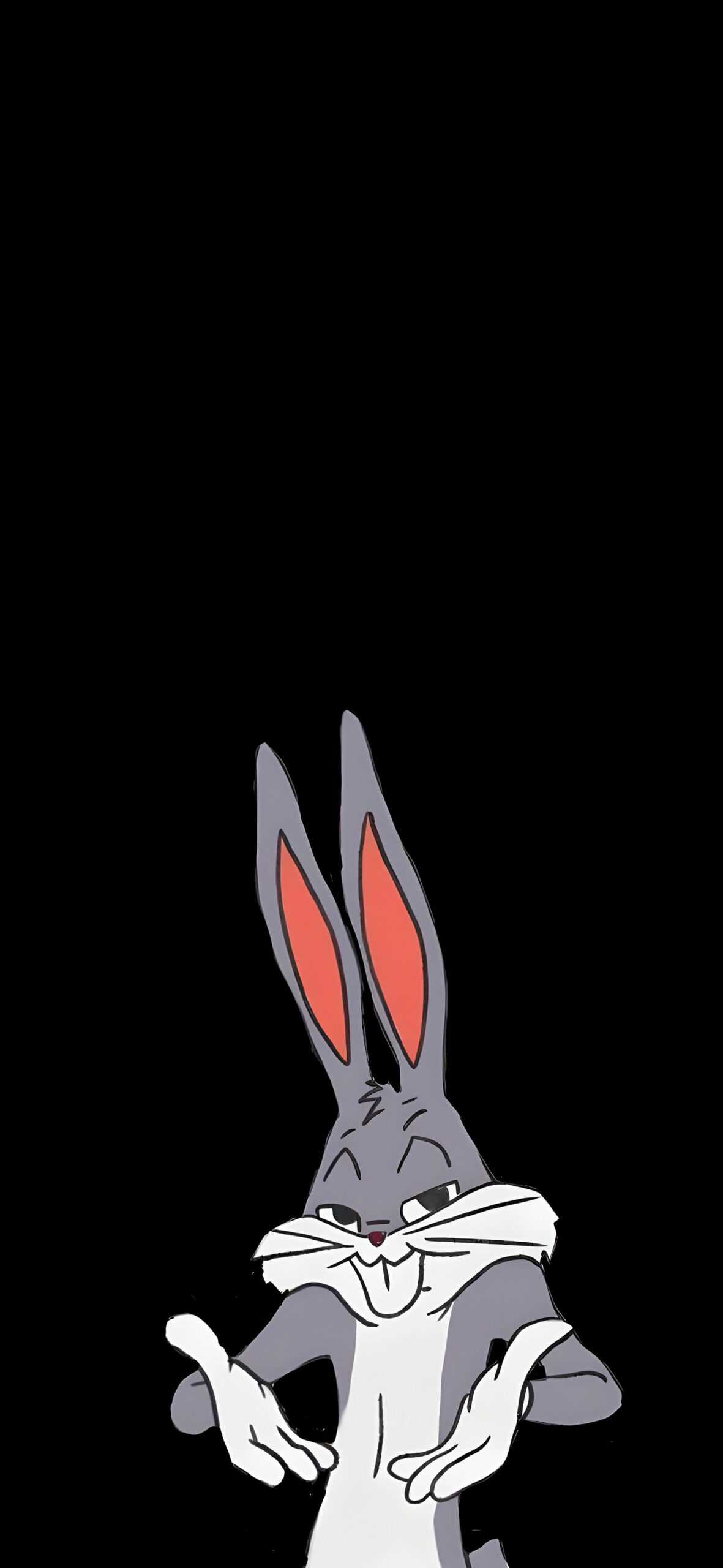 Bugs bunny minimalistic dark wallpaper Cool cartoon art wallpa