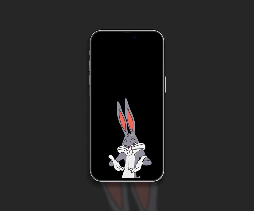 Bugs bunny minimaliste fond d’écran sombre Cool cartoon art wallpa
